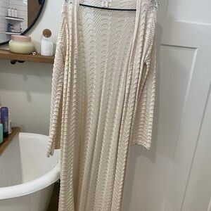 Jessica Simpson Cream Open-Knit Cardigan